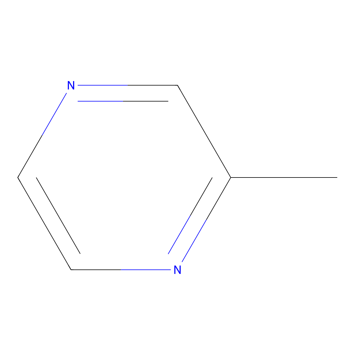 2-Methylpyrazine molecular structure, CAS 10-98-0