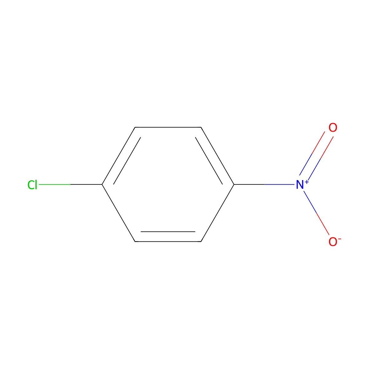 1-Chloro-4-nitrobenzene molecular structure, CAS 100-00-5