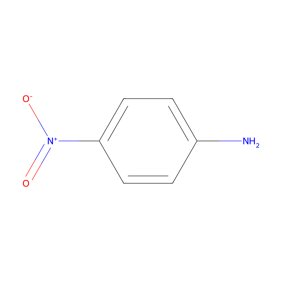 4-Nitroaniline molecular structure, CAS 100-01-6