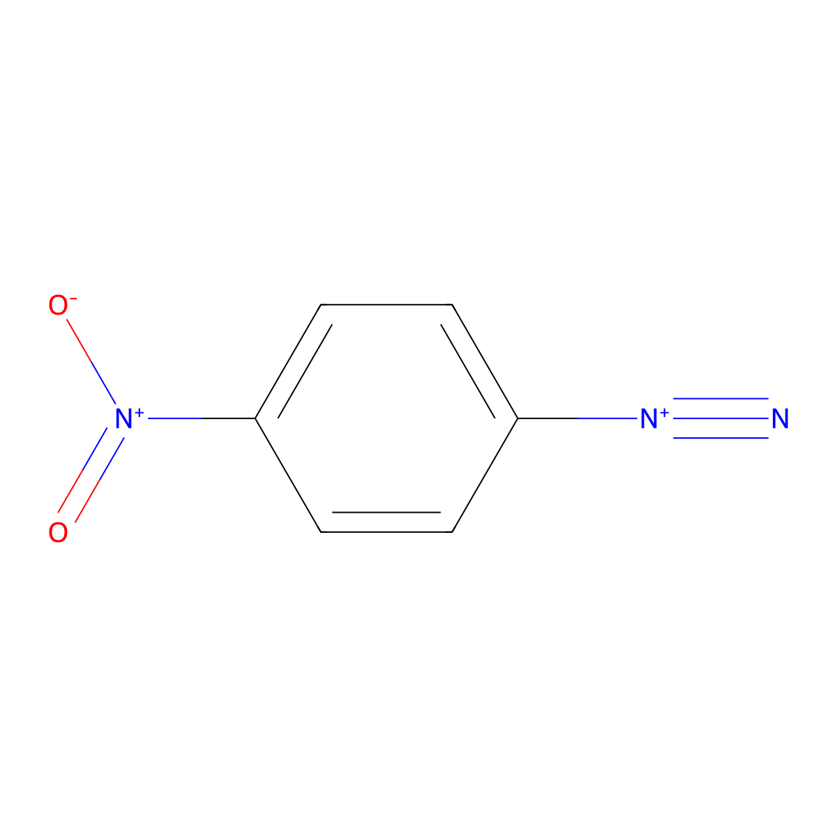4-Nitrobenzenediazonium molecular structure, CAS 100-05-0