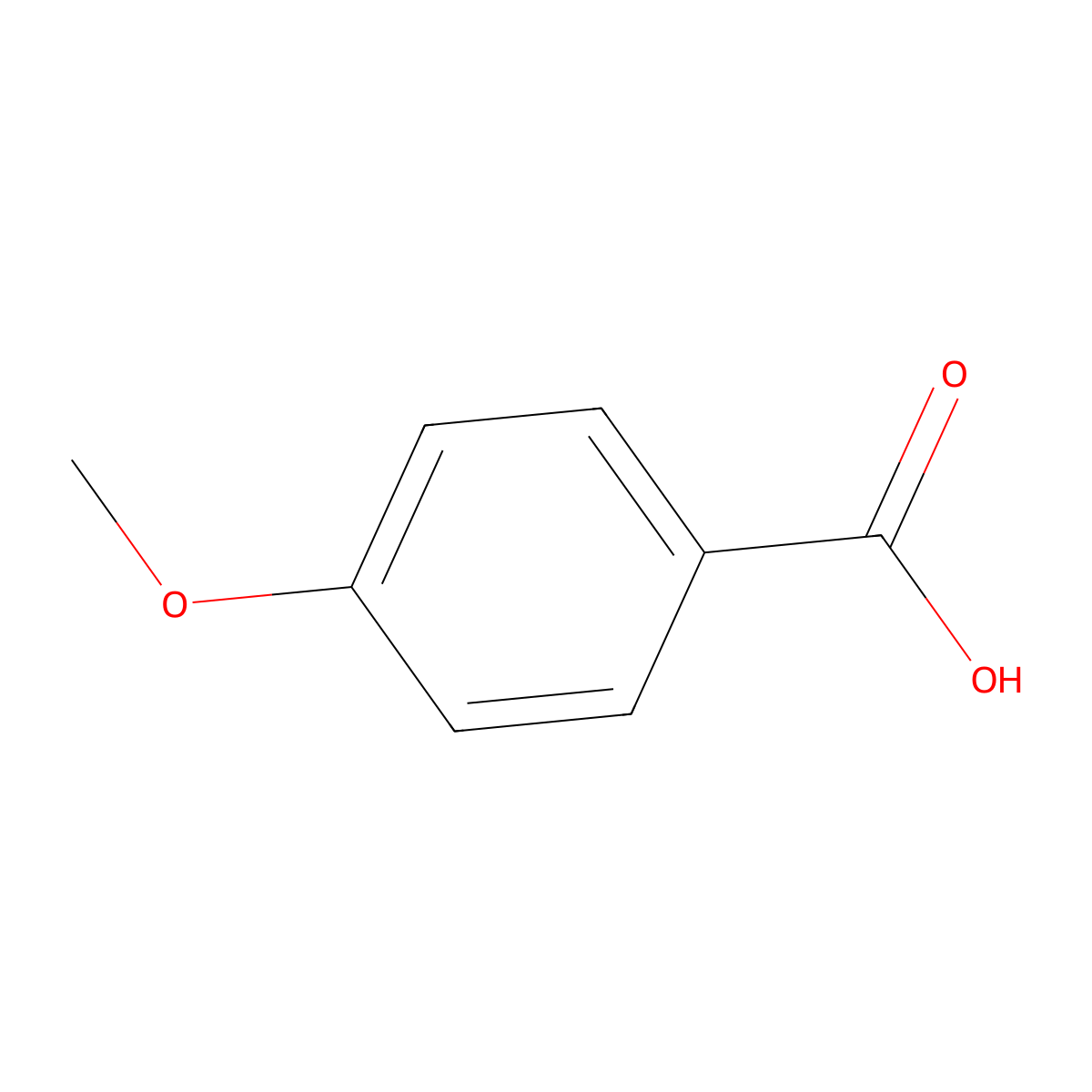 4-Methoxybenzoic Acid molecular structure, CAS 100-09-4