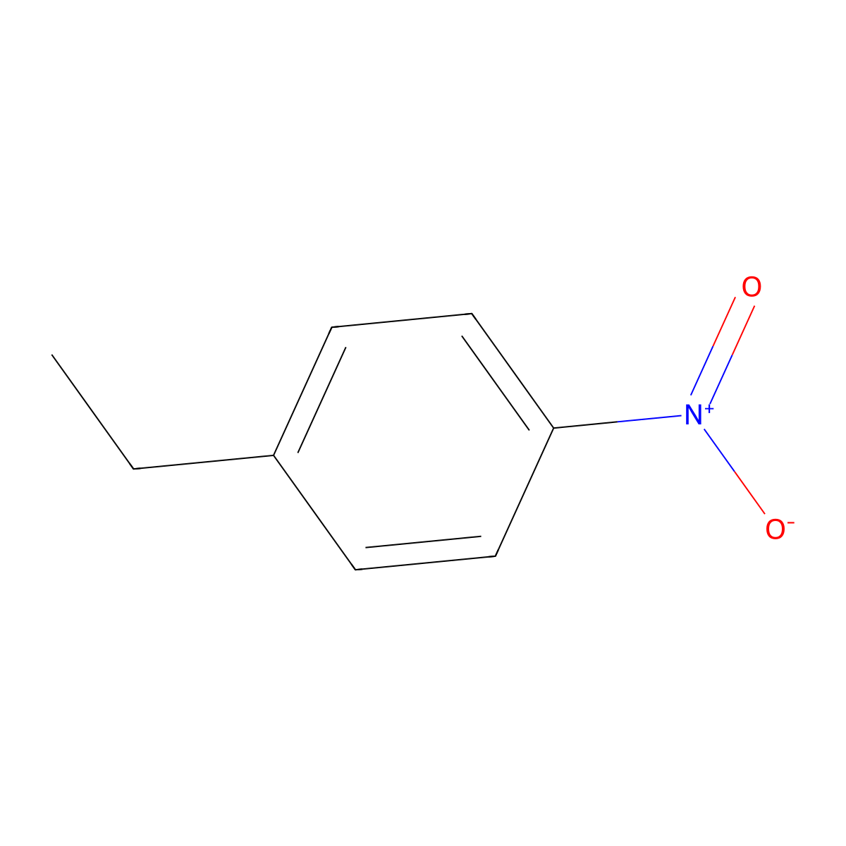 4-Ethylnitrobenzene molecular structure, CAS 100-12-9