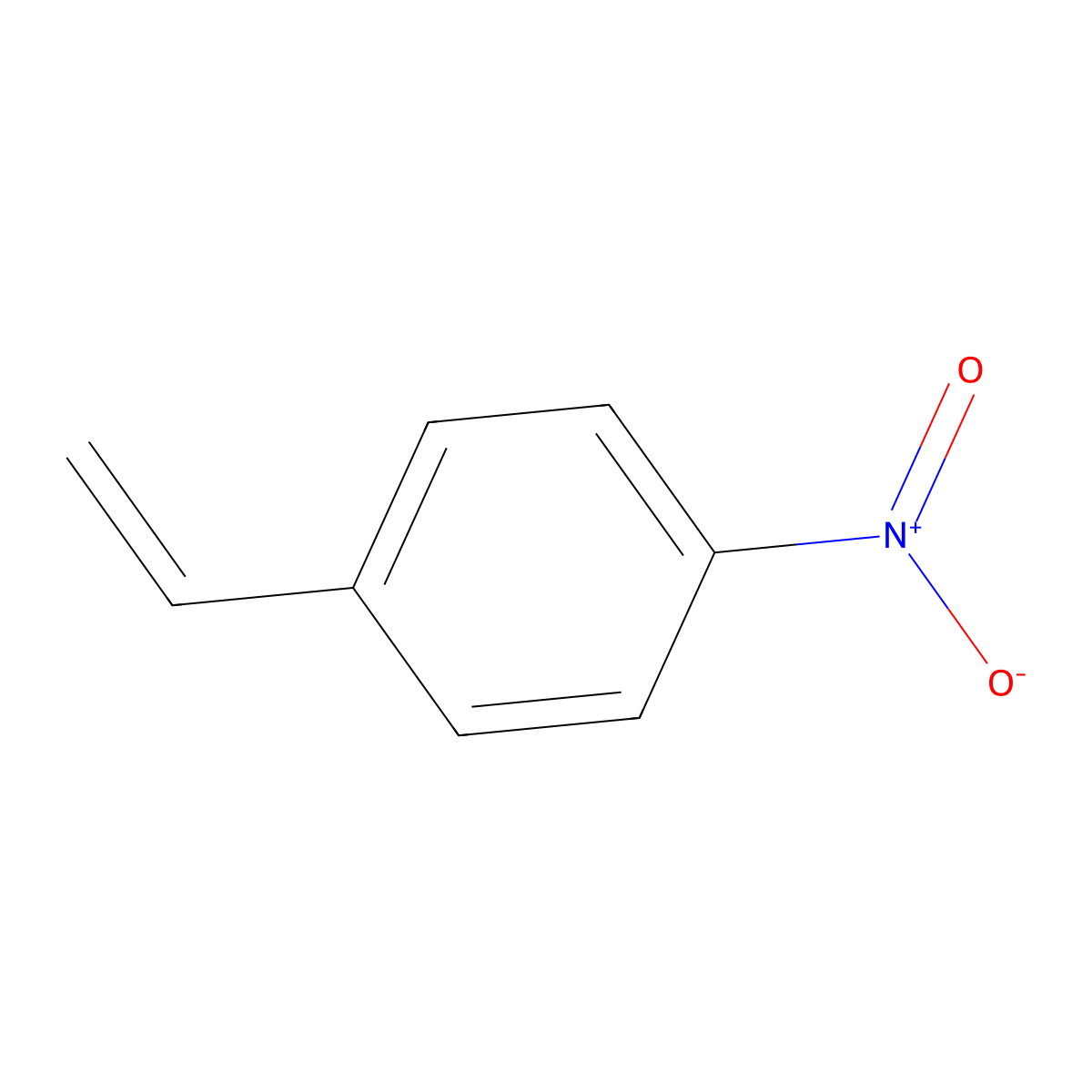 1-Ethenyl-4-nitrobenzene molecular structure, CAS 100-13-0