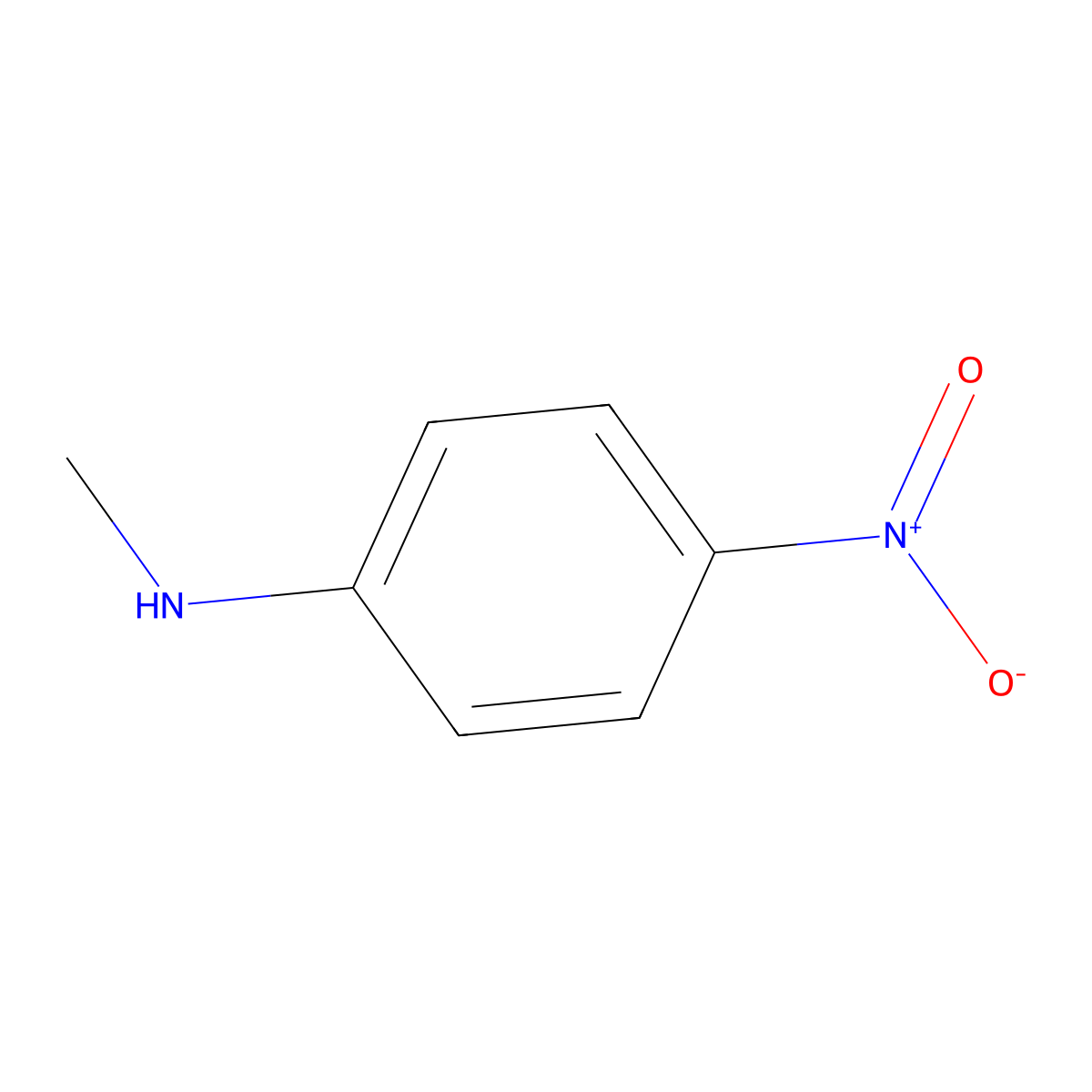 N-Methyl-4-nitroaniline molecular structure, CAS 100-15-2