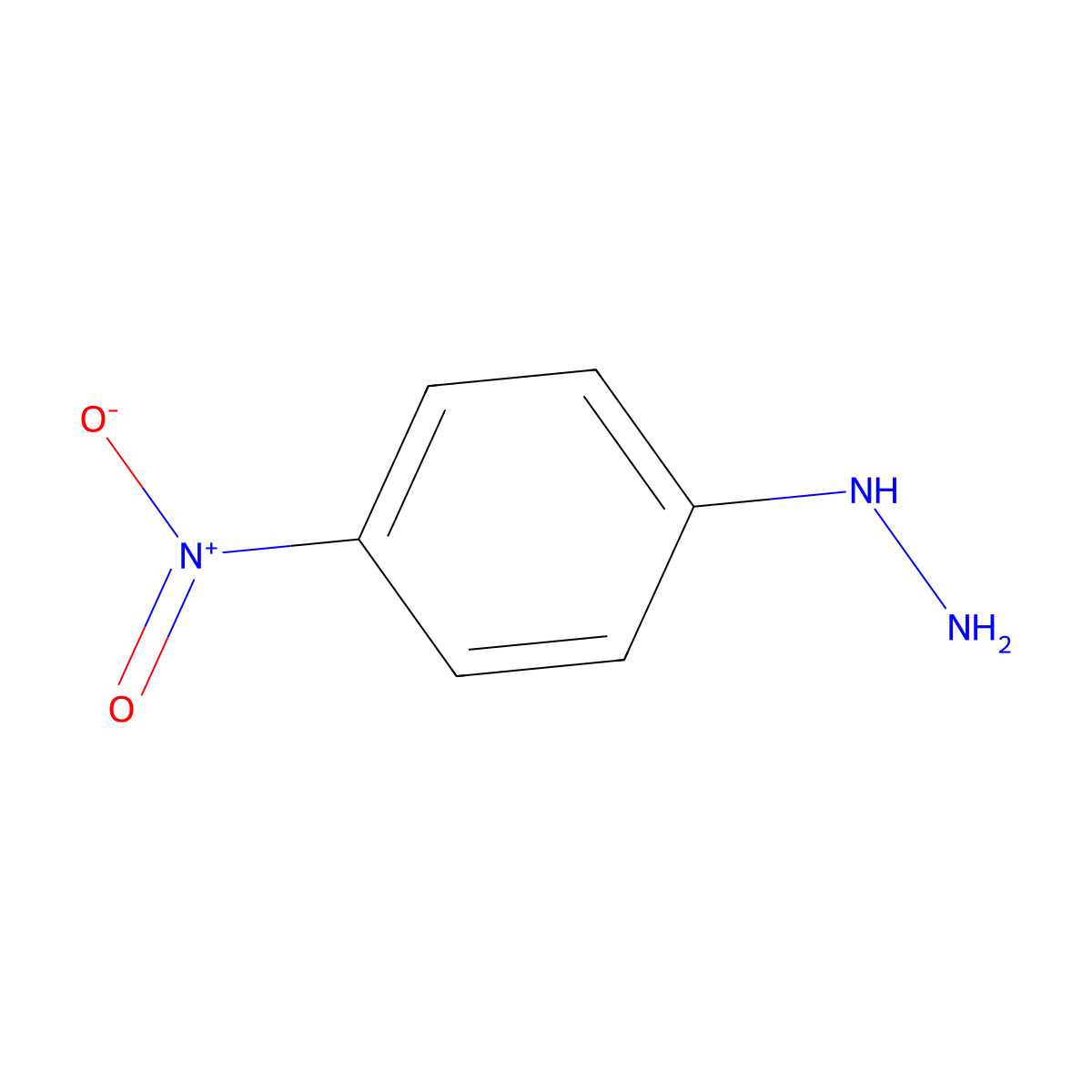 (4-Nitrophenyl)hydrazine molecular structure, CAS 100-16-3