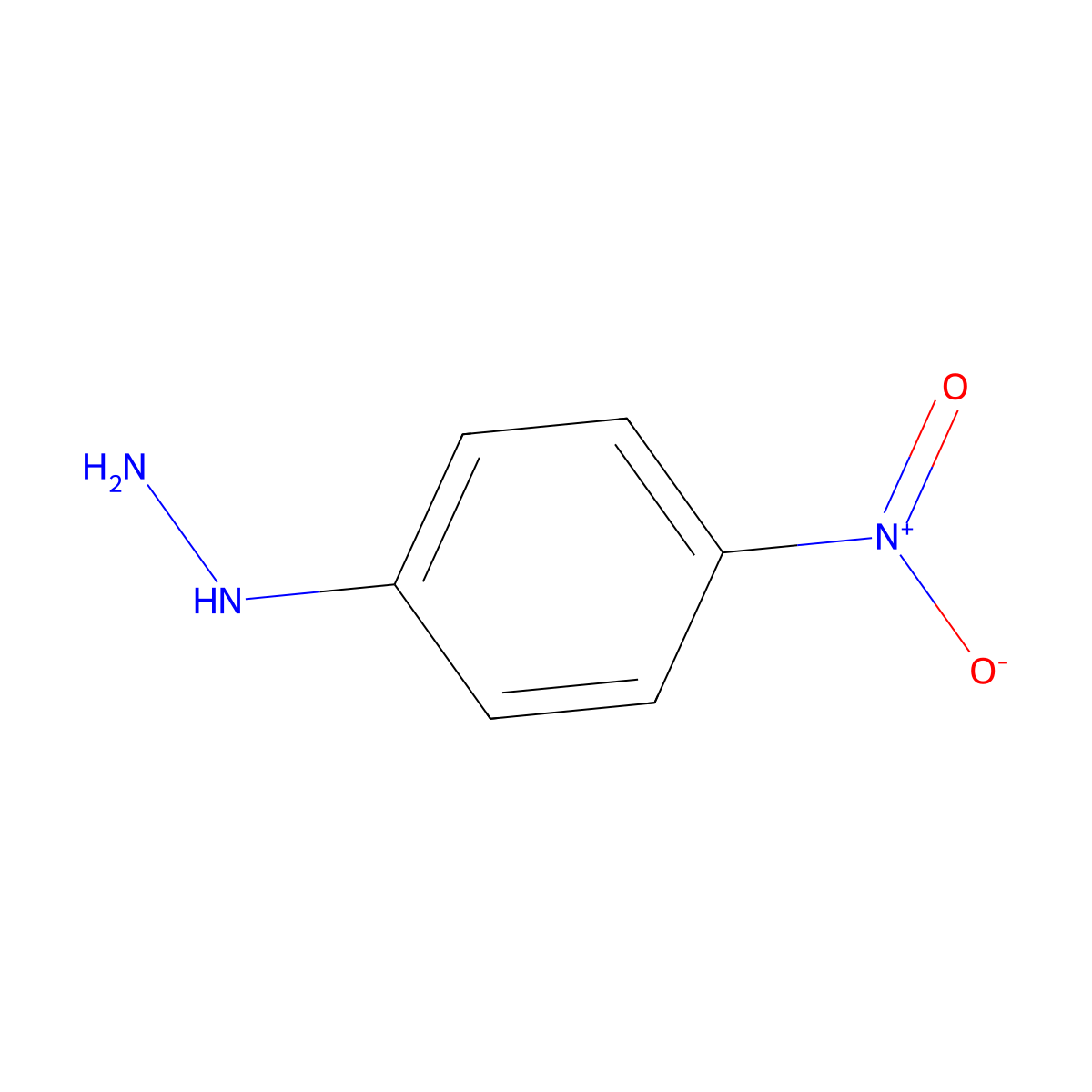 (4-Nitrophenyl)hydrazine molecular structure, CAS 100-16-3