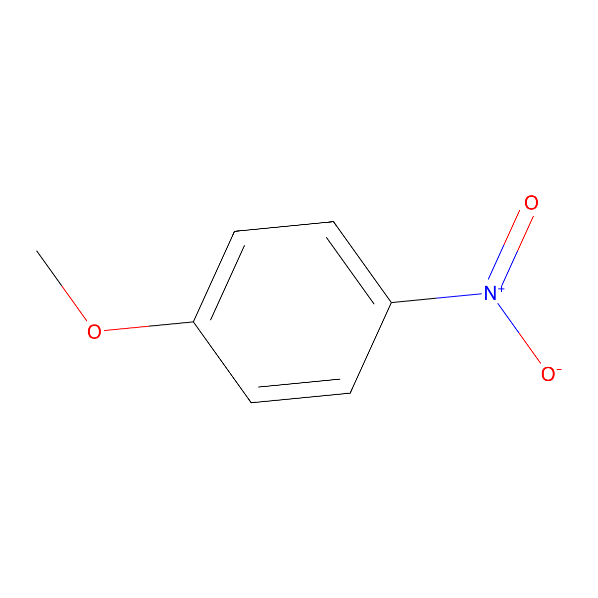 4-Nitroanisole molecular structure, CAS 100-17-4