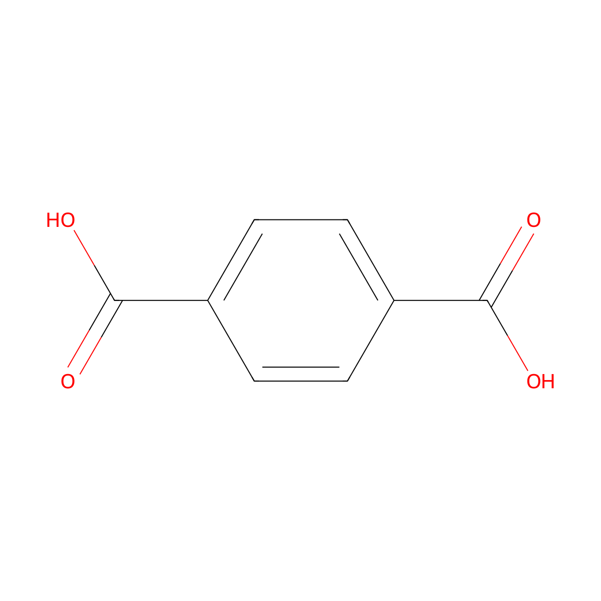 Terephthalic Acid molecular structure, CAS 100-21-0