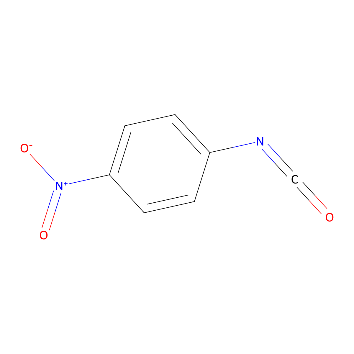 Benzene, 1-isocyanato-4-nitro- molecular structure, CAS 100-28-7