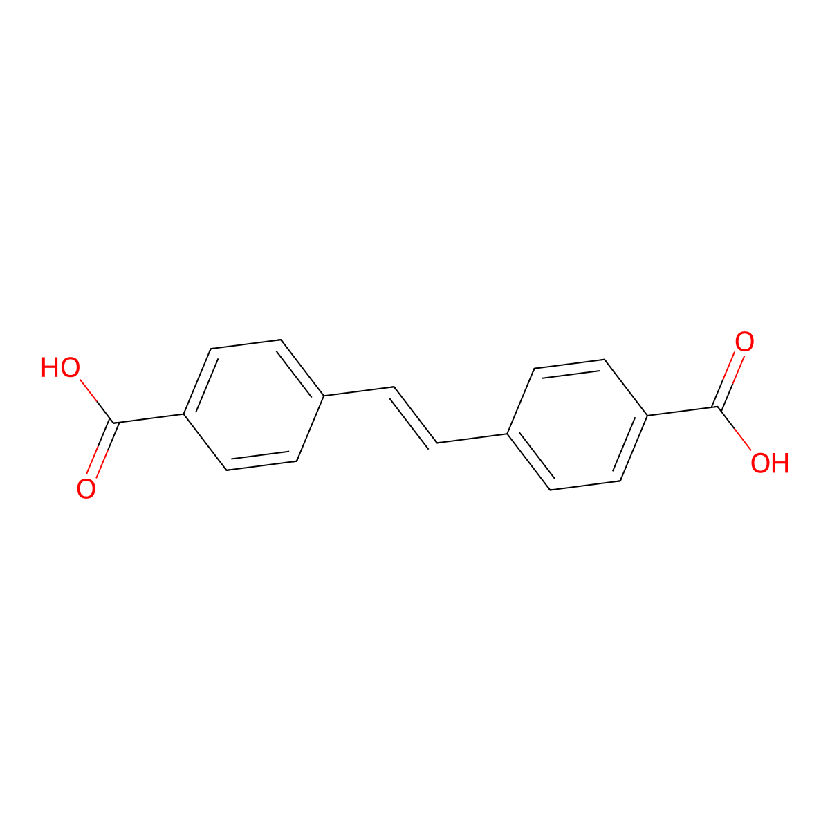 4,4'-Stilbenedicarboxylic acid molecular structure, CAS 100-31-2