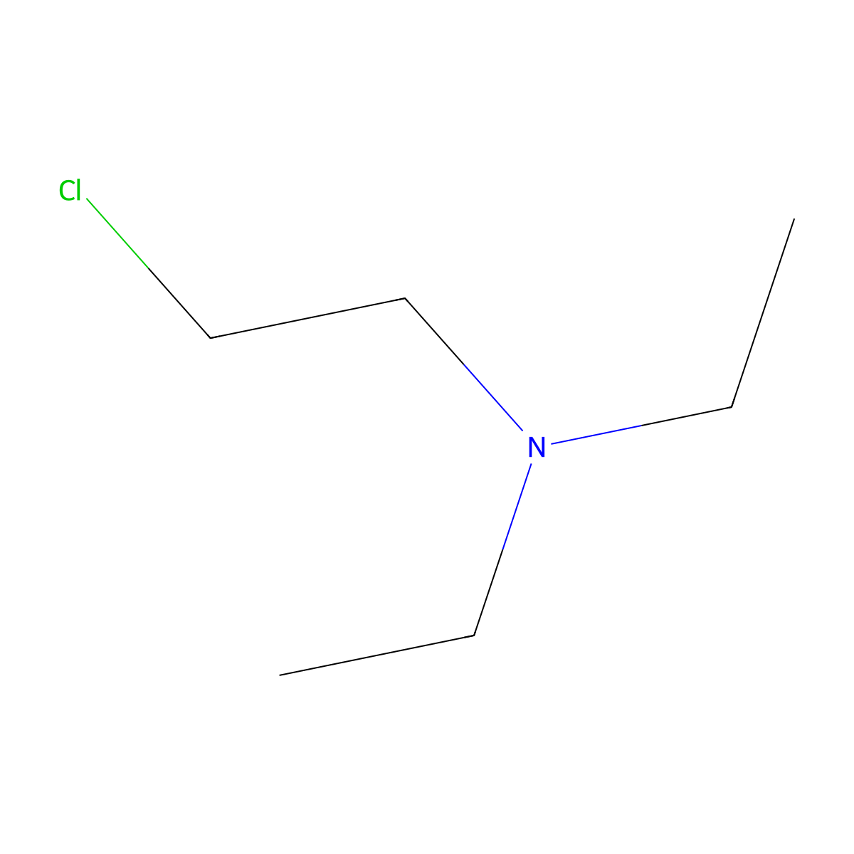 Diethylaminoethyl chloride molecular structure, CAS 100-35-6