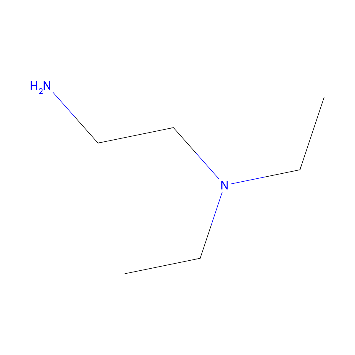N,N-Diethylethylenediamine molecular structure, CAS 100-36-7