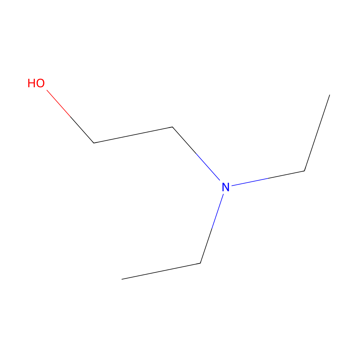 Diethylethanolamine molecular structure, CAS 100-37-8