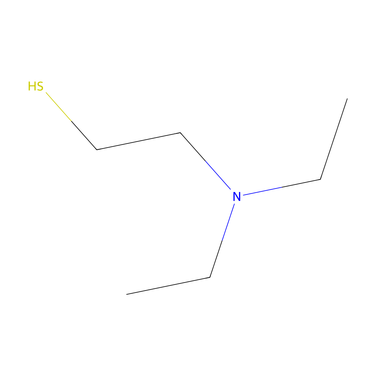 2-(Diethylamino)ethanethiol molecular structure, CAS 100-38-9