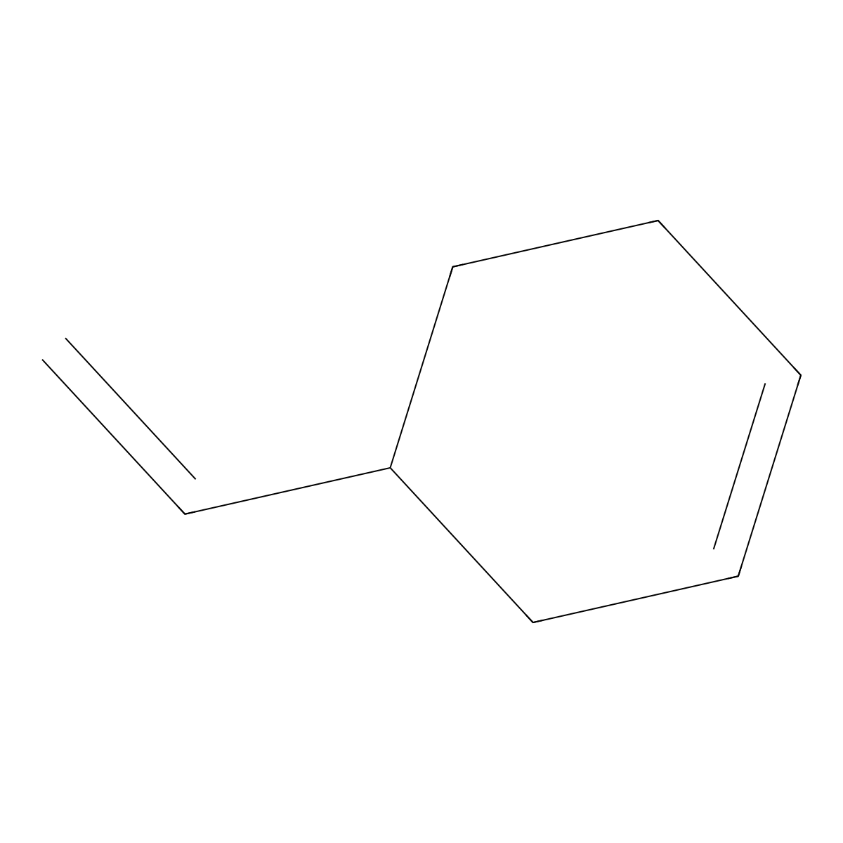 4-Vinyl-1-cyclohexene molecular structure, CAS 100-40-3