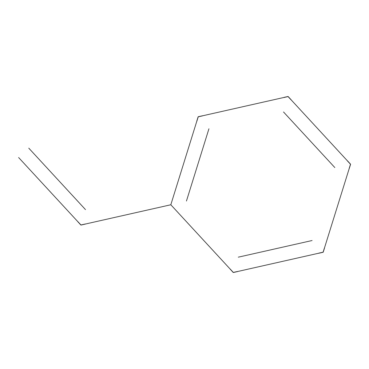 Styrene molecular structure, CAS 100-42-5