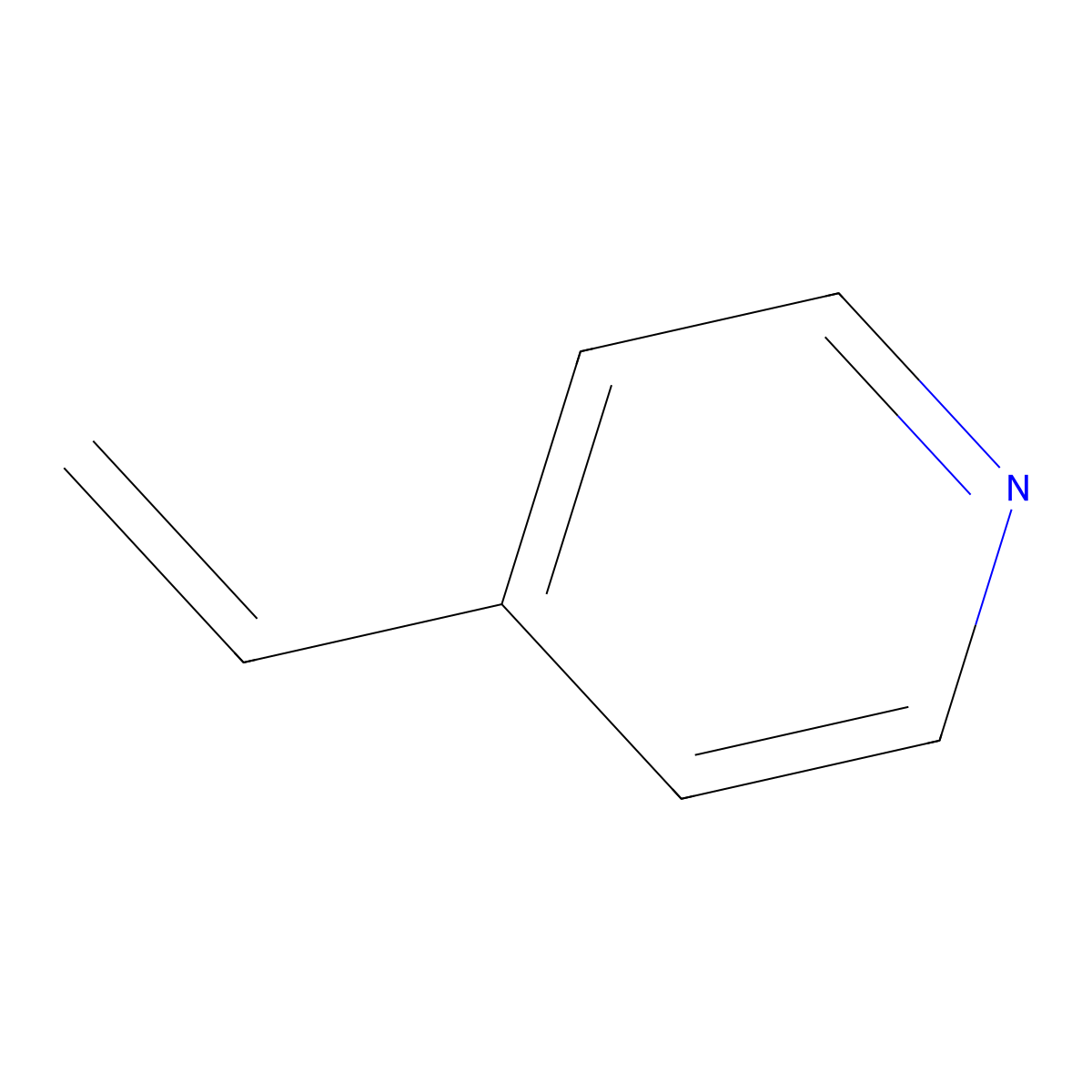 4-Vinylpyridine molecular structure, CAS 100-43-6