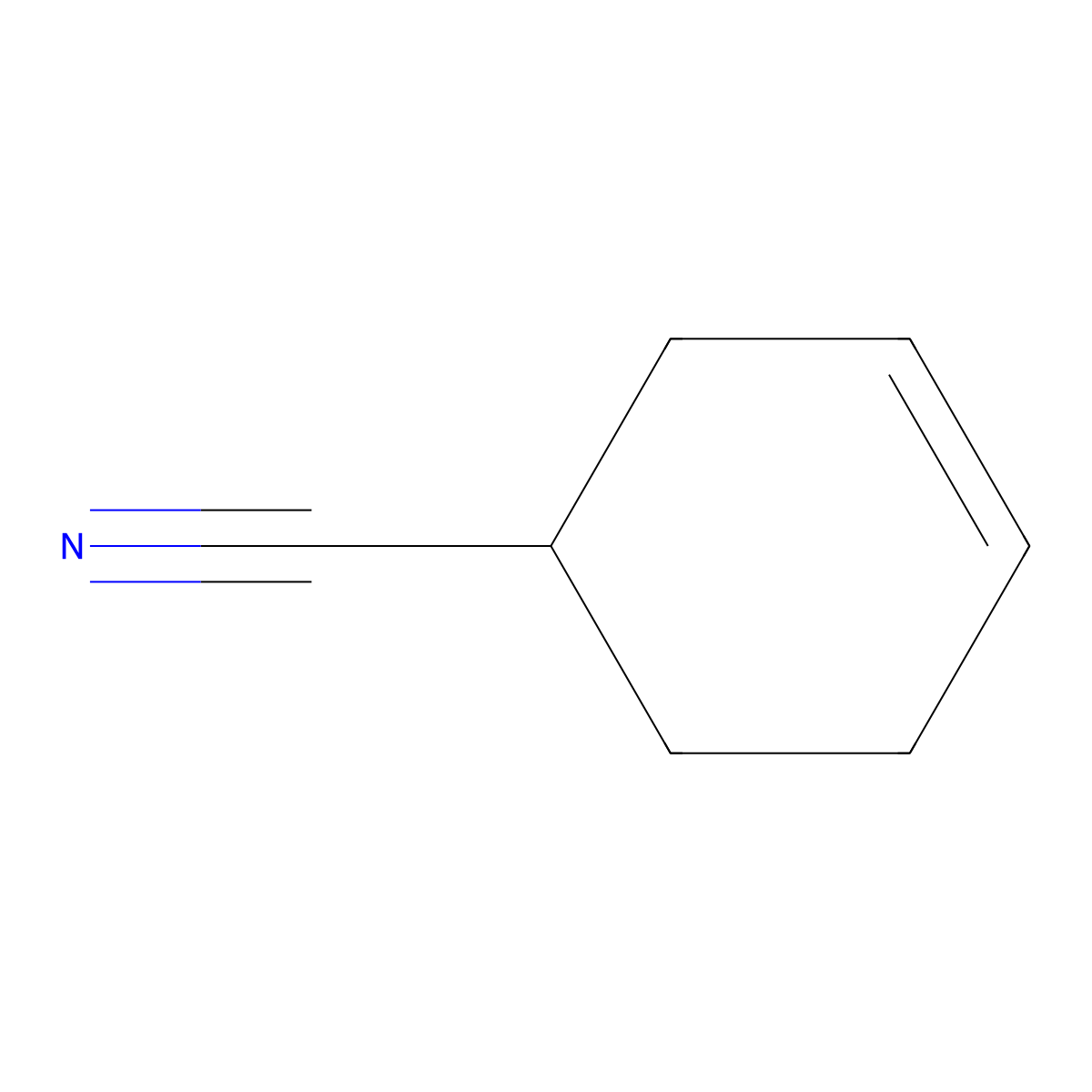 3-Cyclohexene-1-carbonitrile molecular structure, CAS 100-45-8