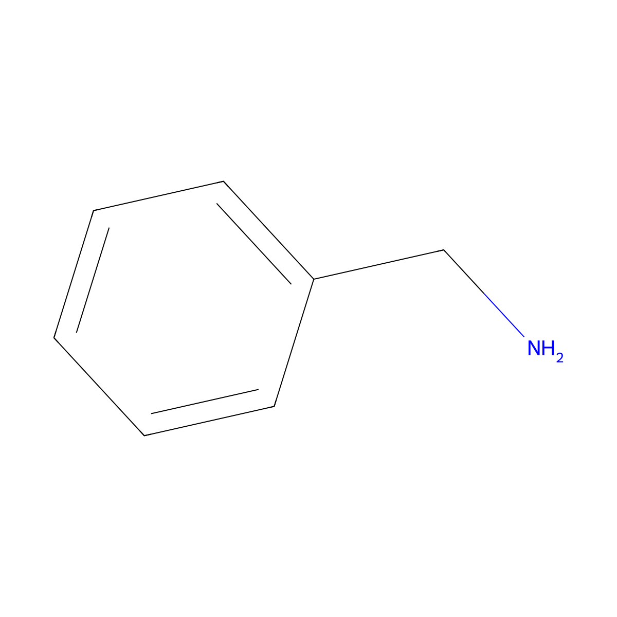 Benzylamine molecular structure, CAS 100-46-9