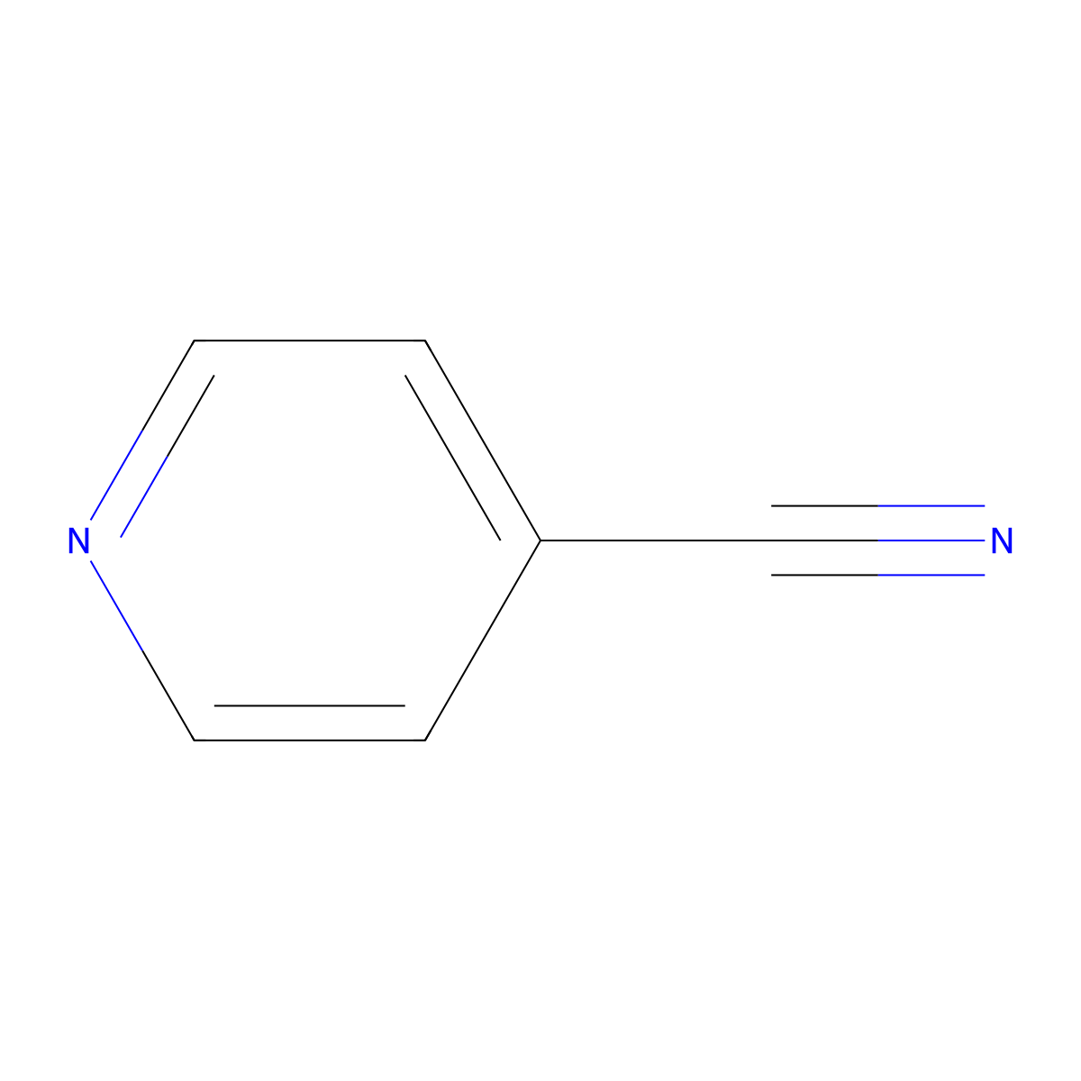 4-Cyanopyridine molecular structure, CAS 100-48-1