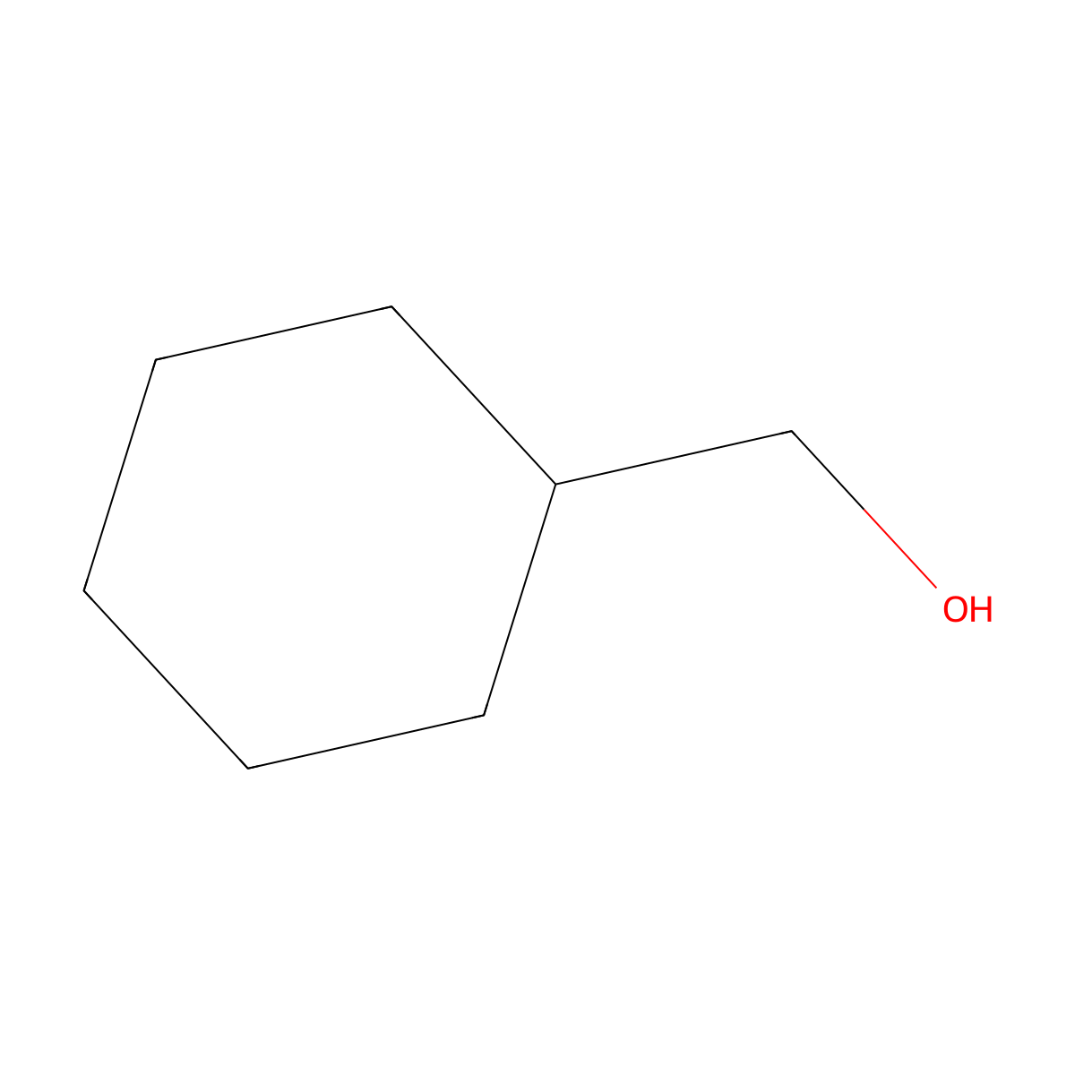 Cyclohexanemethanol molecular structure, CAS 100-49-2