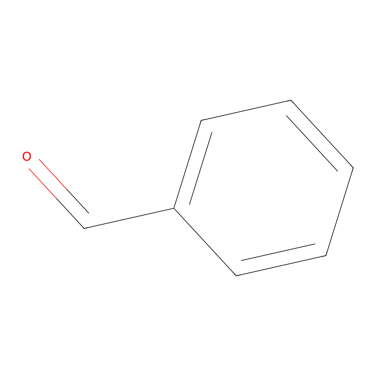Benzaldehyde molecular structure, CAS 100-52-7