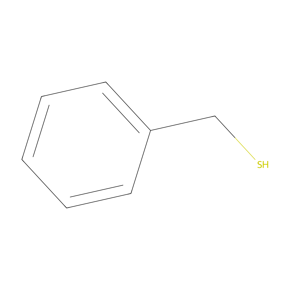 Benzyl mercaptan molecular structure, CAS 100-53-8