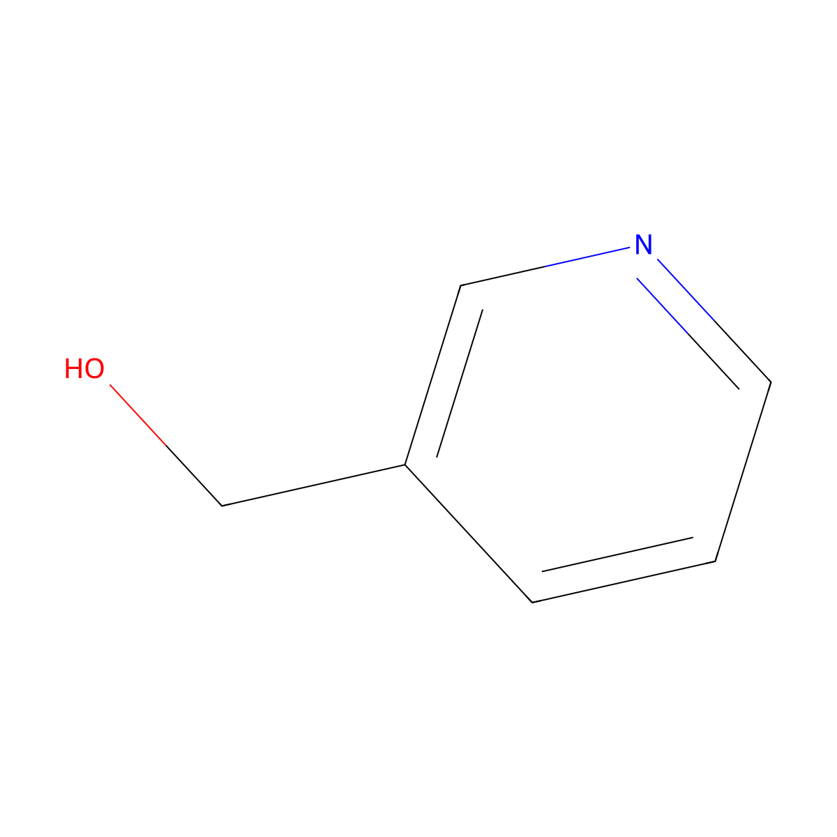 3-Pyridinemethanol molecular structure, CAS 100-55-0