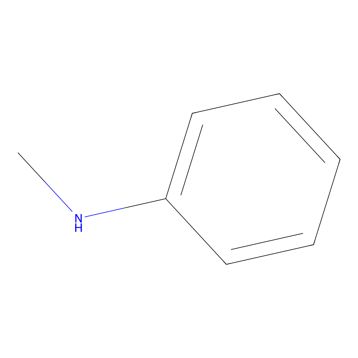 N-Methylaniline molecular structure, CAS 100-61-8