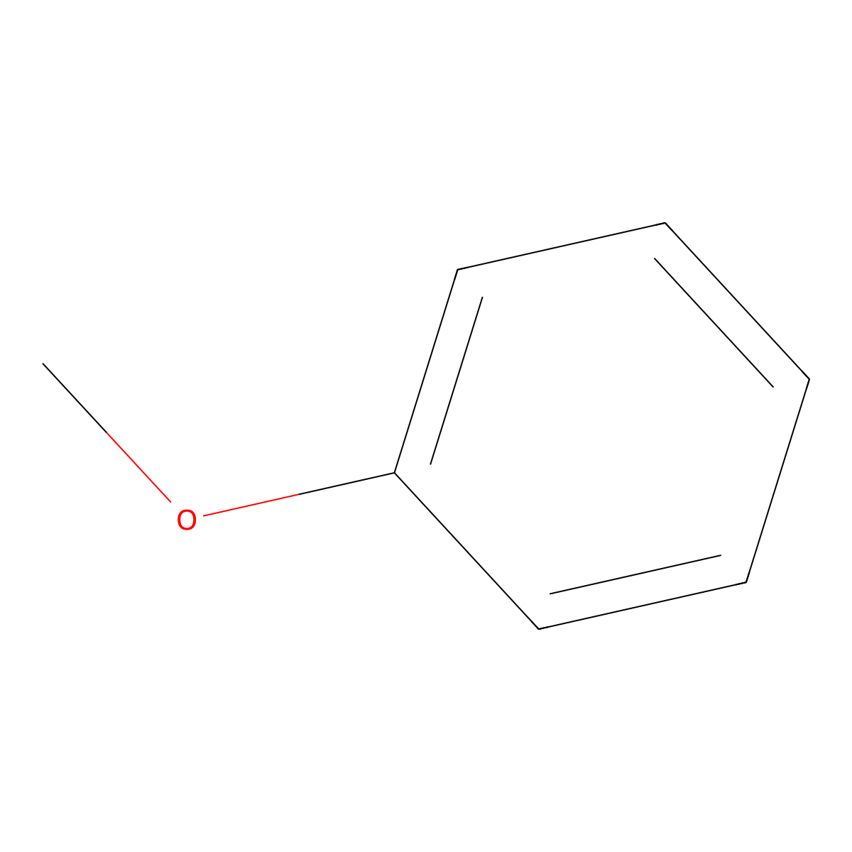 Anisole molecular structure, CAS 100-66-3