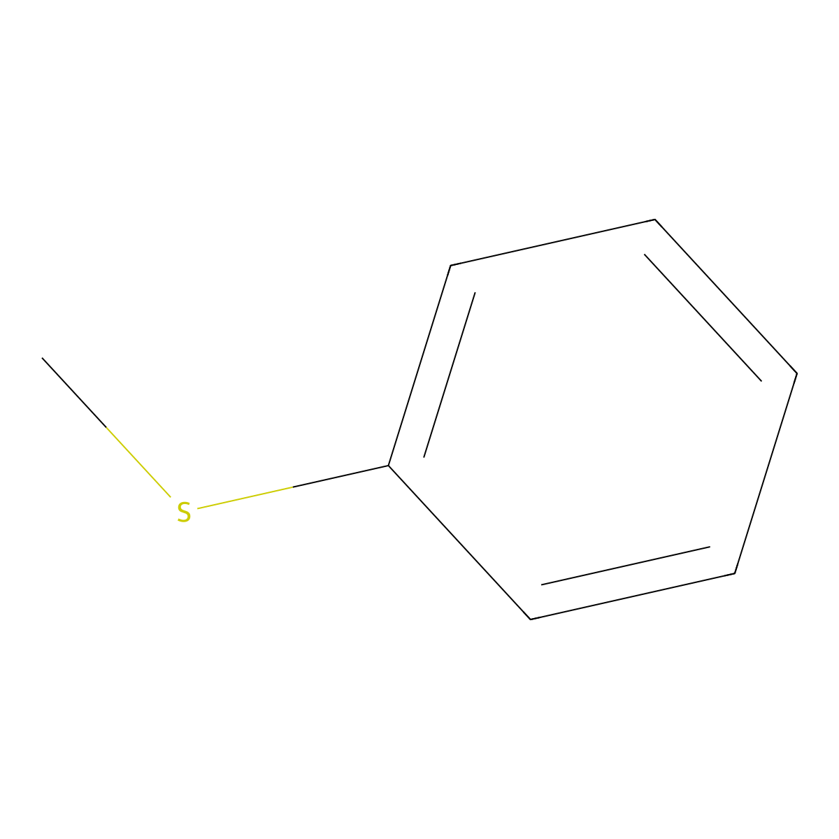 Thioanisole molecular structure, CAS 100-68-5