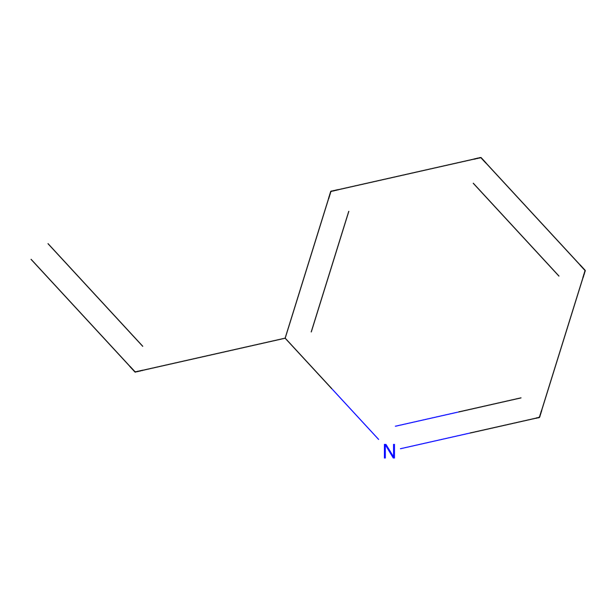 2-Vinylpyridine molecular structure, CAS 100-69-6