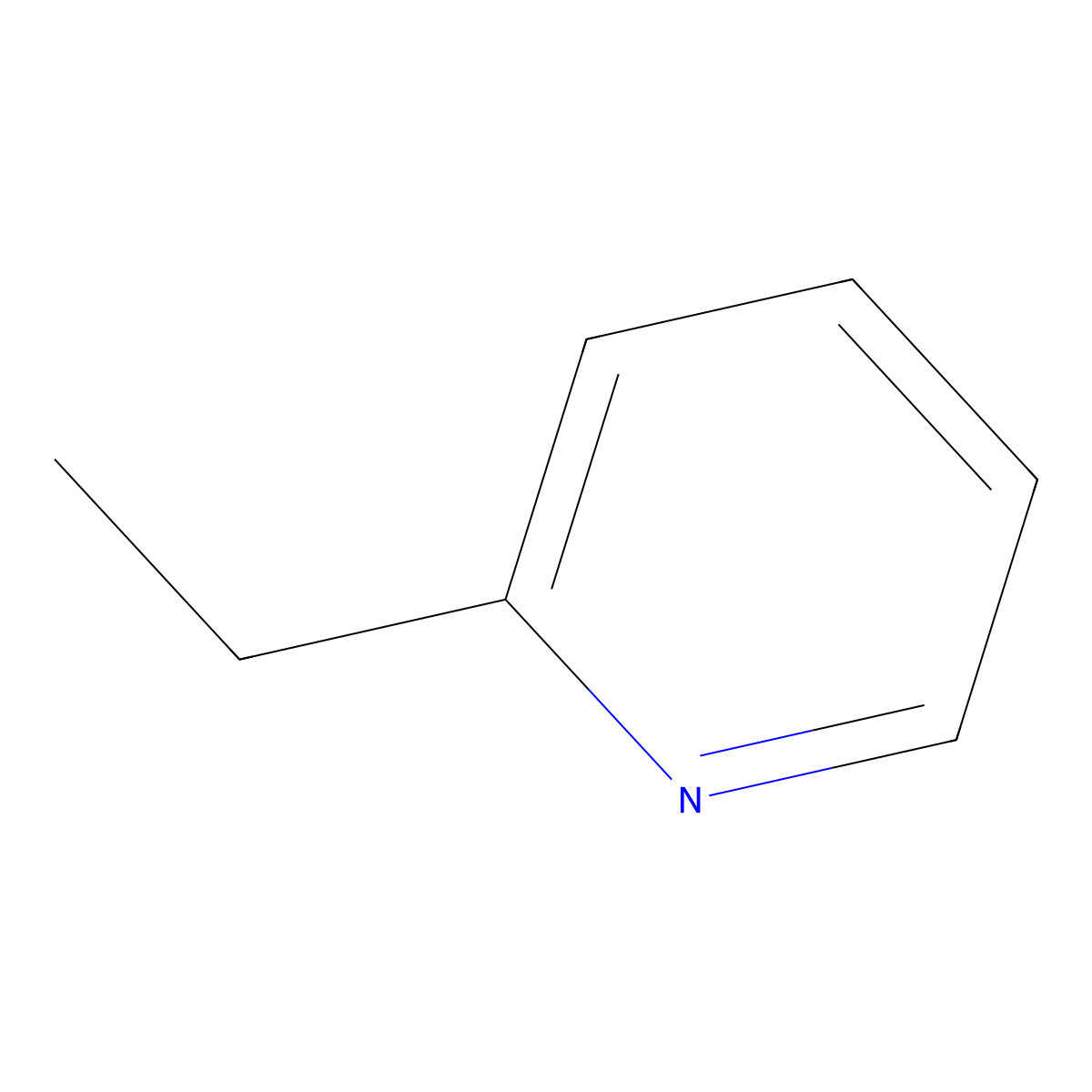 2-Ethylpyridine molecular structure, CAS 100-71-0