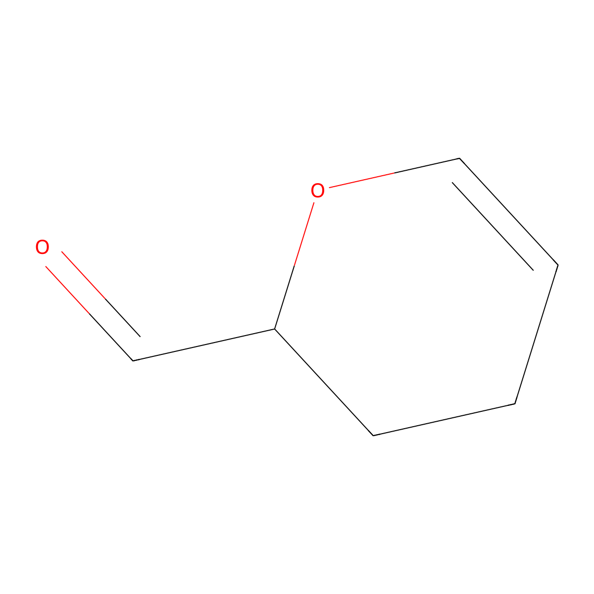 Acrolein dimer molecular structure, CAS 100-73-2