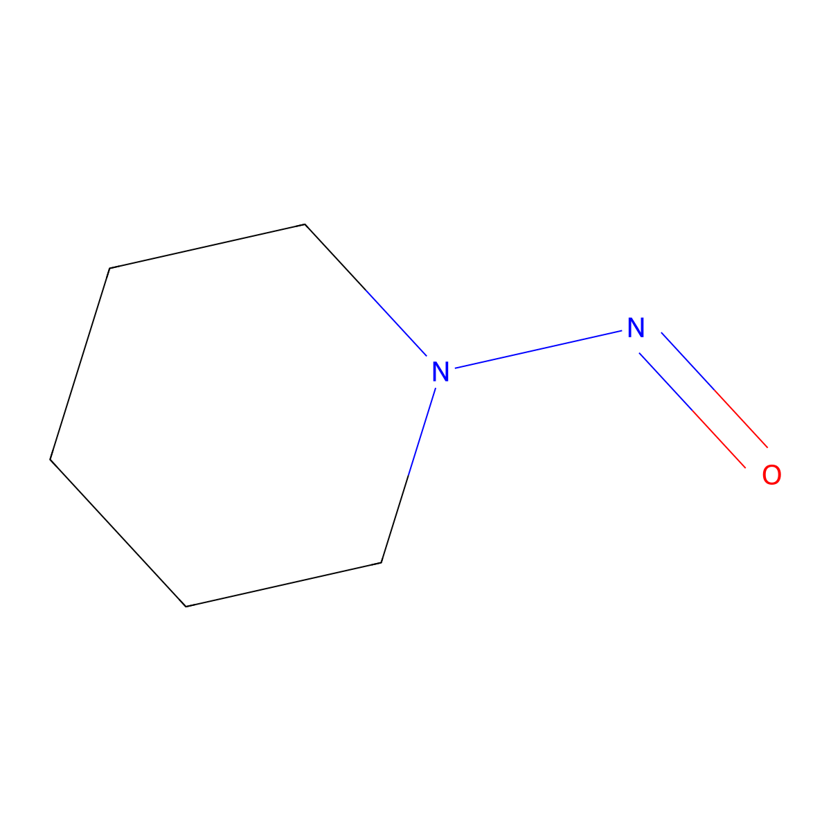 N-Nitrosopiperidine molecular structure, CAS 100-75-4
