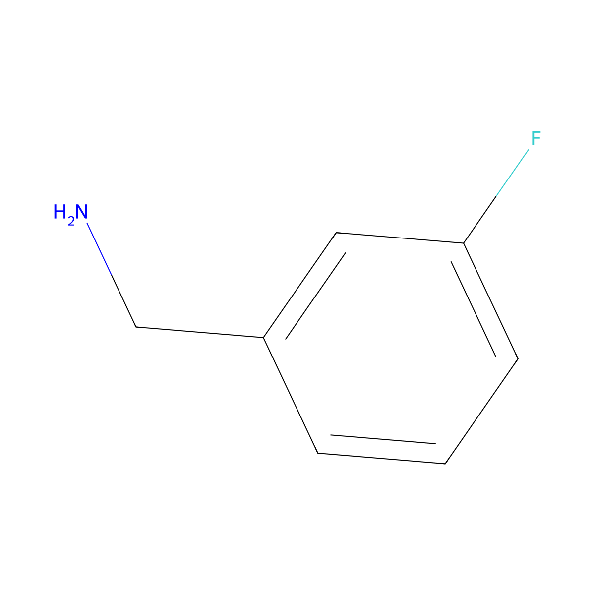 3-Fluorobenzylamine molecular structure, CAS 100-82-3