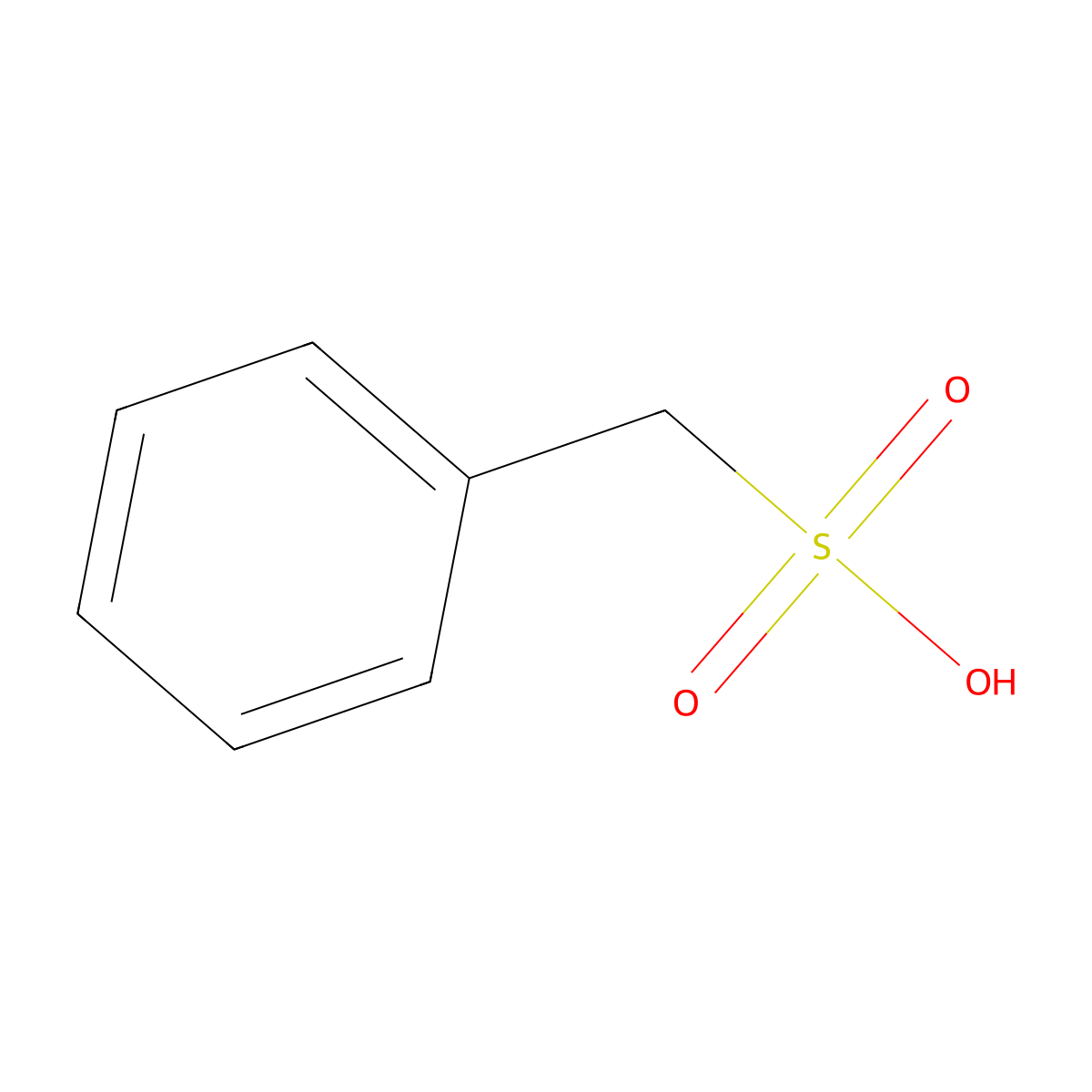 Benzylsulfonic acid molecular structure, CAS 100-87-8