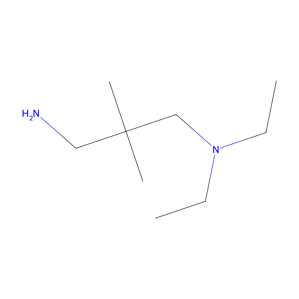 (3-Amino-2,2-dimethylpropyl)diethylamine molecular structure, CAS 1000-17-5