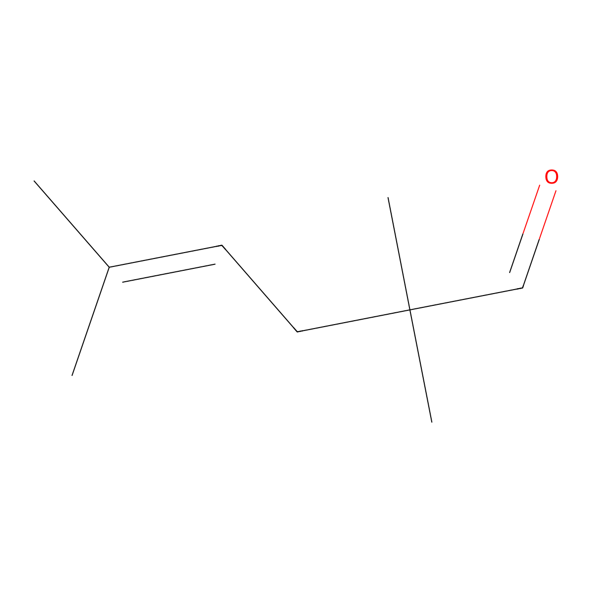 2,2,5-Trimethylhex-4-enal molecular structure, CAS 1000-30-2