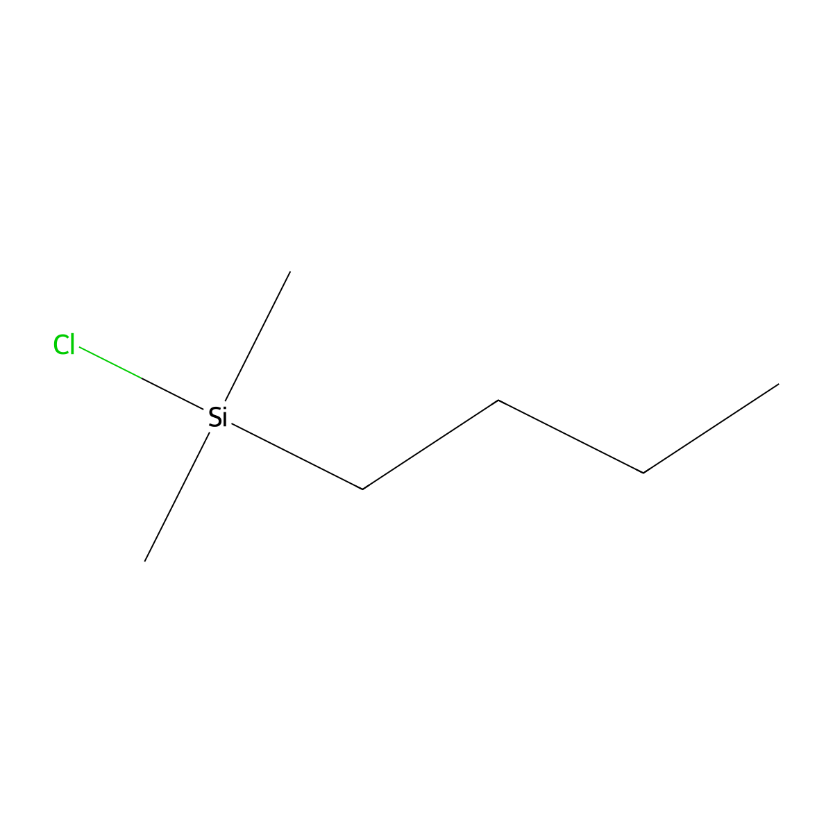 N-Butylchlorodimethylsilane molecular structure, CAS 1000-50-6