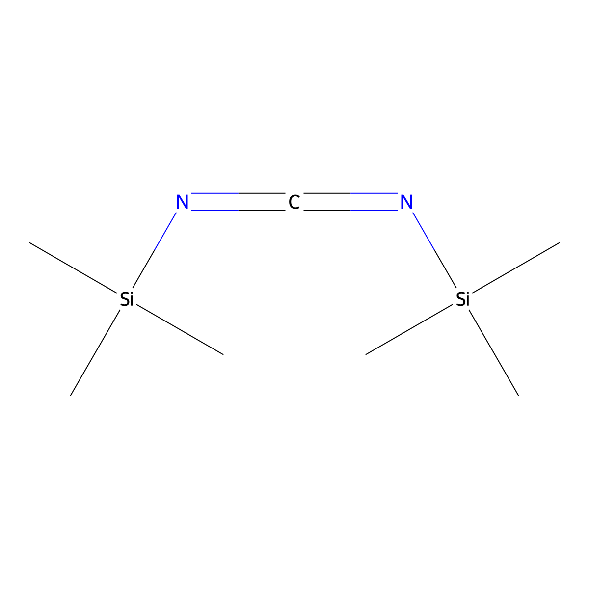 Bis(trimethylsilyl)carbodiimide molecular structure, CAS 1000-70-0