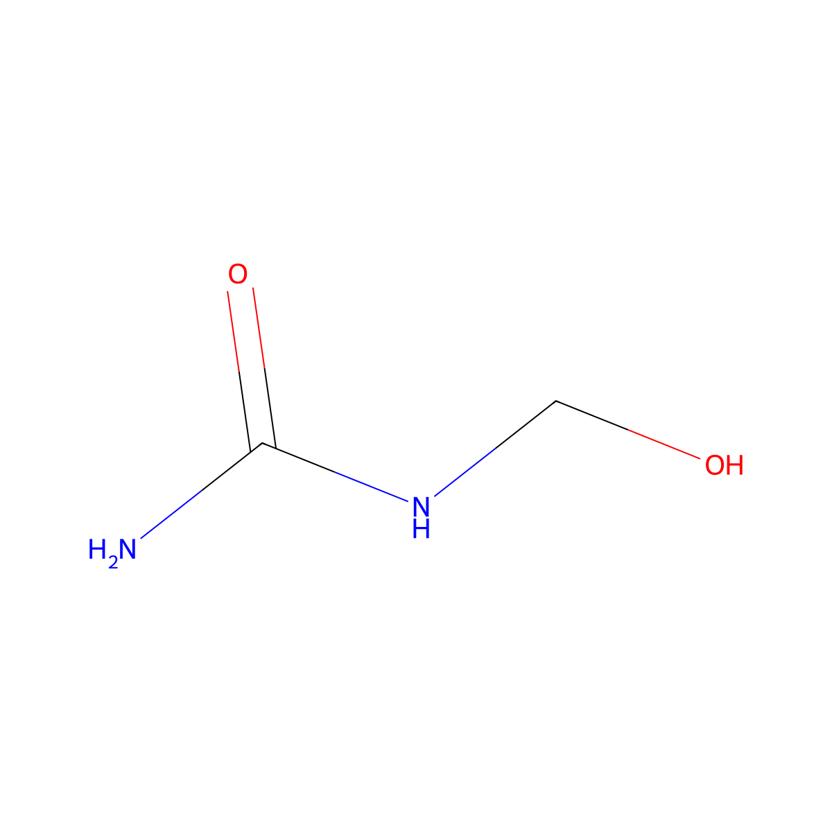 (Hydroxymethyl)urea molecular structure, CAS 1000-82-4