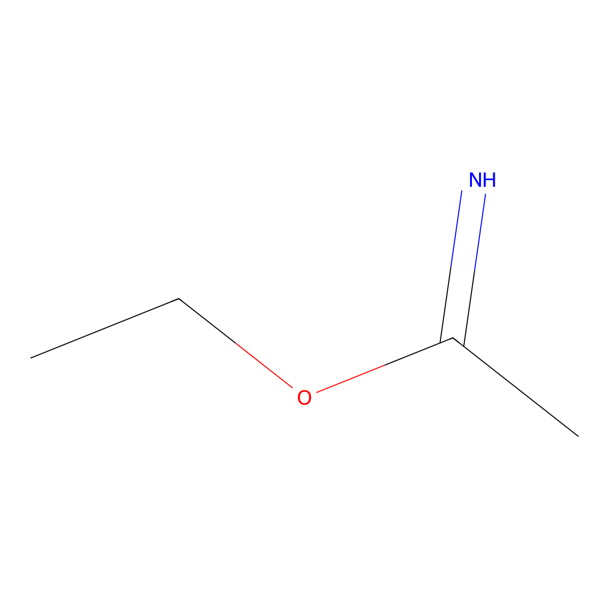 Ethyl acetimidate molecular structure, CAS 1000-84-6