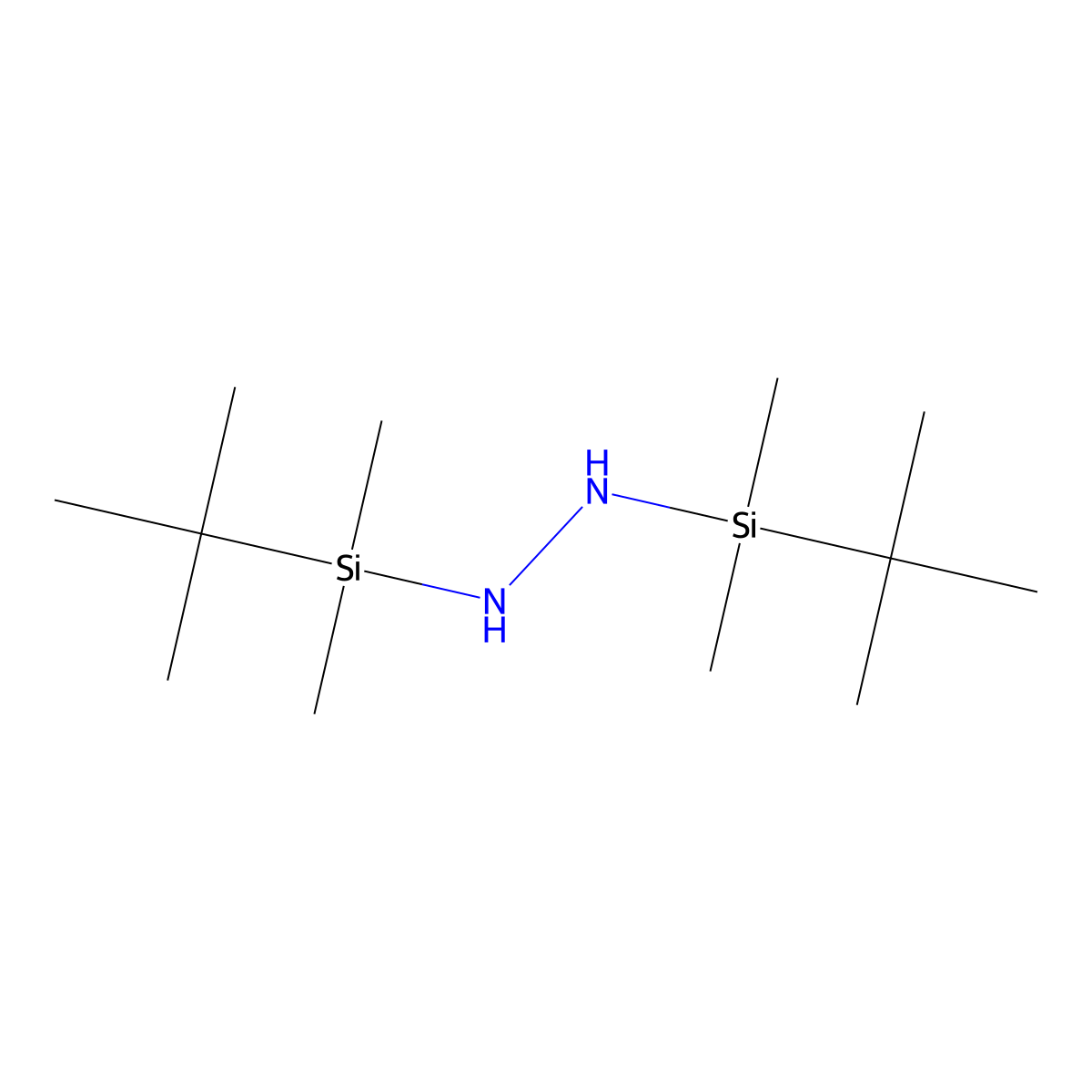 1,2-Bis(tert-butyldimethylsilyl)hydrazine molecular structure, CAS 10000-20-1