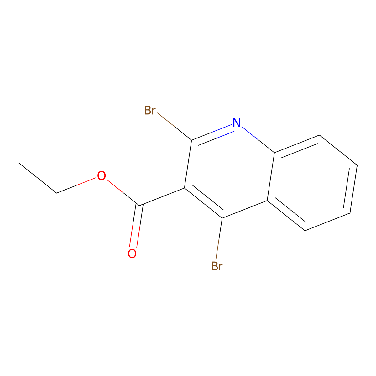 Ethyl 2,4-dibromoquinoline-3-carboxylate molecular structure, CAS 1000007-15-7