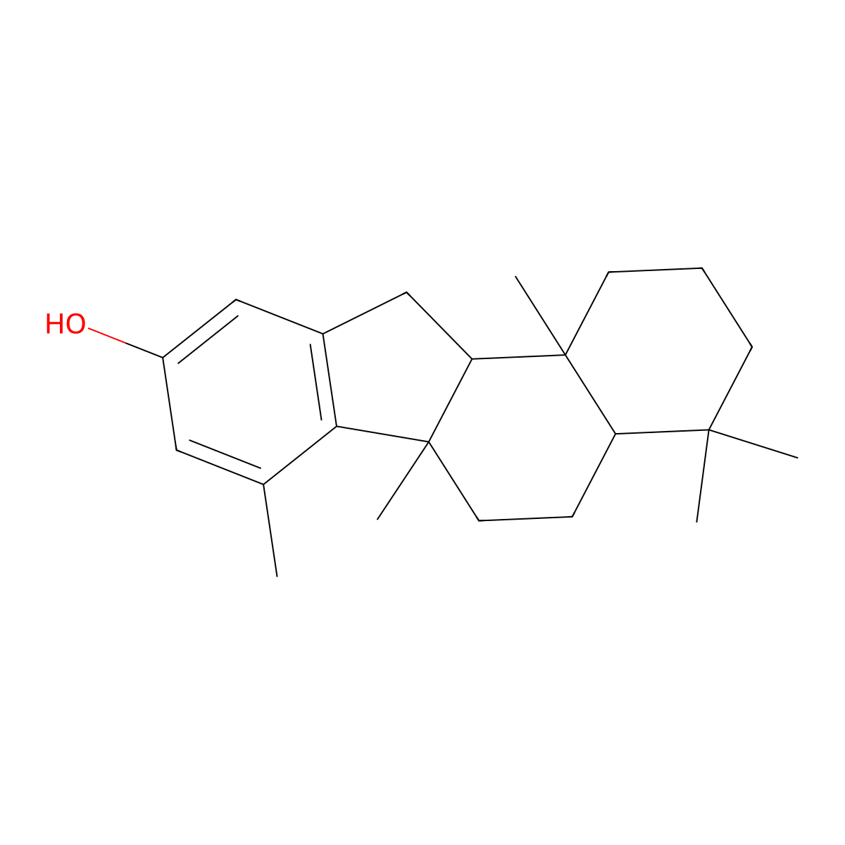 4,4,6a,7,11b-Pentamethyl-1,2,3,4a,5,6,11,11a-octahydrobenzo[a]fluoren-9-ol molecular structure, CAS 1000009-73-3