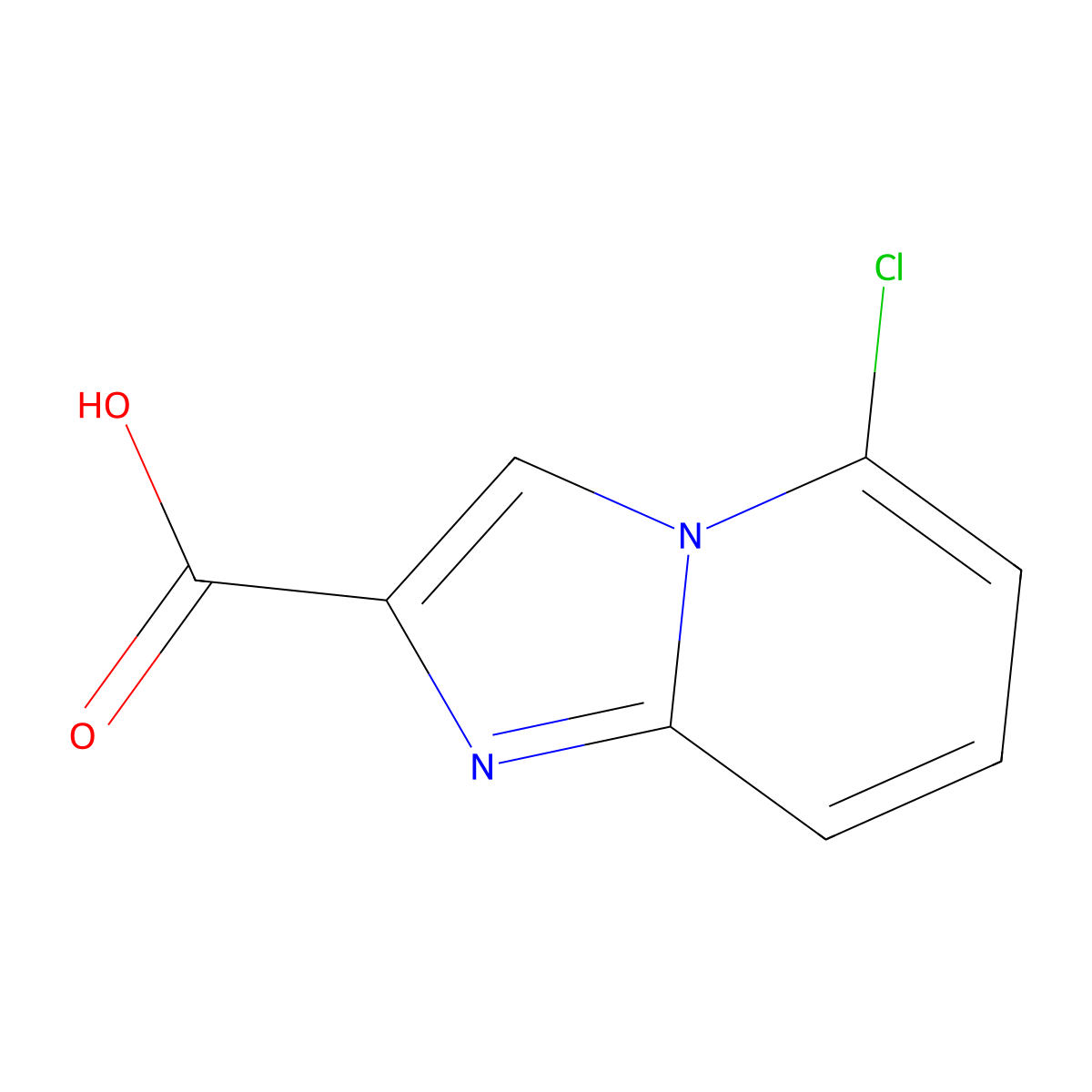 5-Chloroimidazo[1,2-a]pyridine-2-carboxylic acid molecular structure, CAS 1000017-93-5