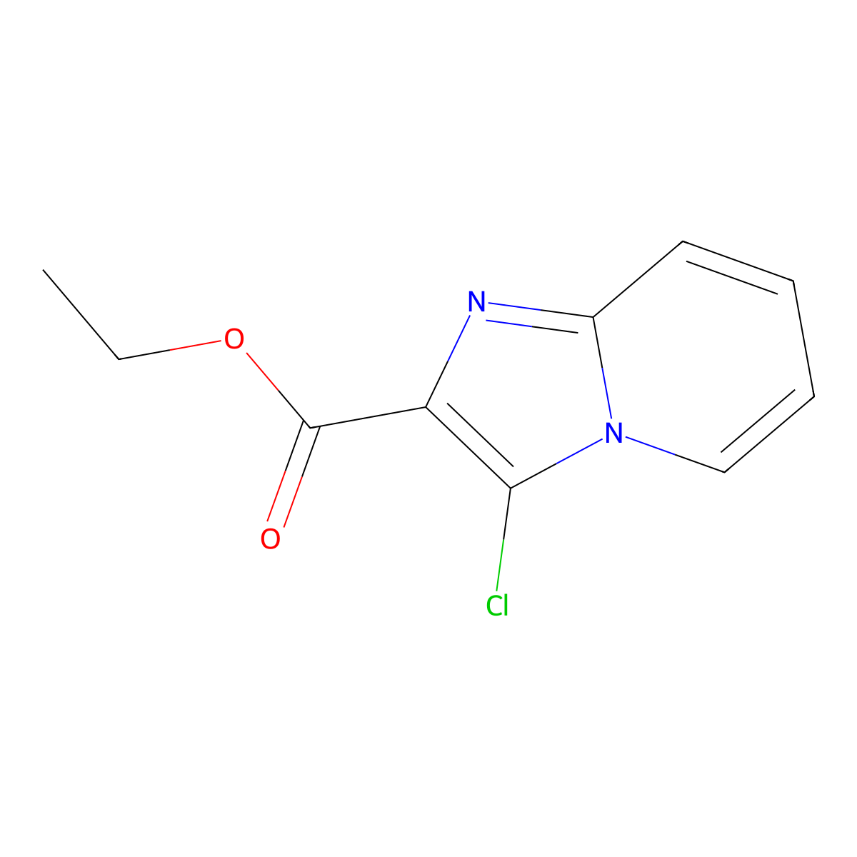 Ethyl 3-Chloroimidazo[1,2-a]pyridine-2-carboxylate molecular structure, CAS 1000017-95-7
