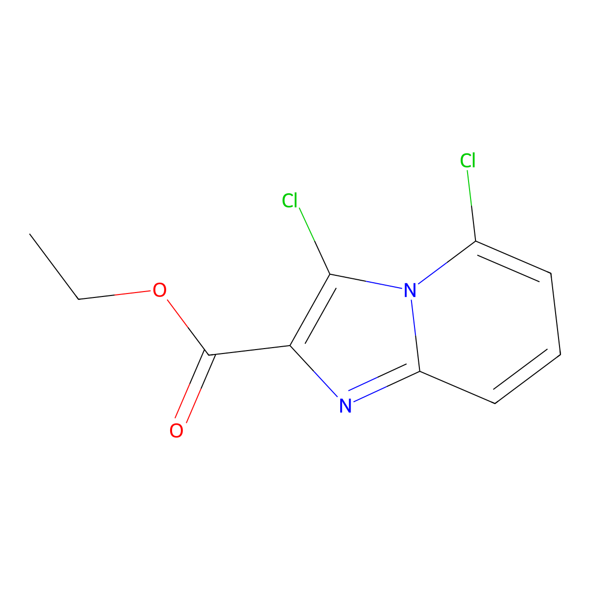 Ethyl 3,5-Dichloroimidazo[1,2-a]pyridine-2-carboxylate molecular structure, CAS 1000018-01-8