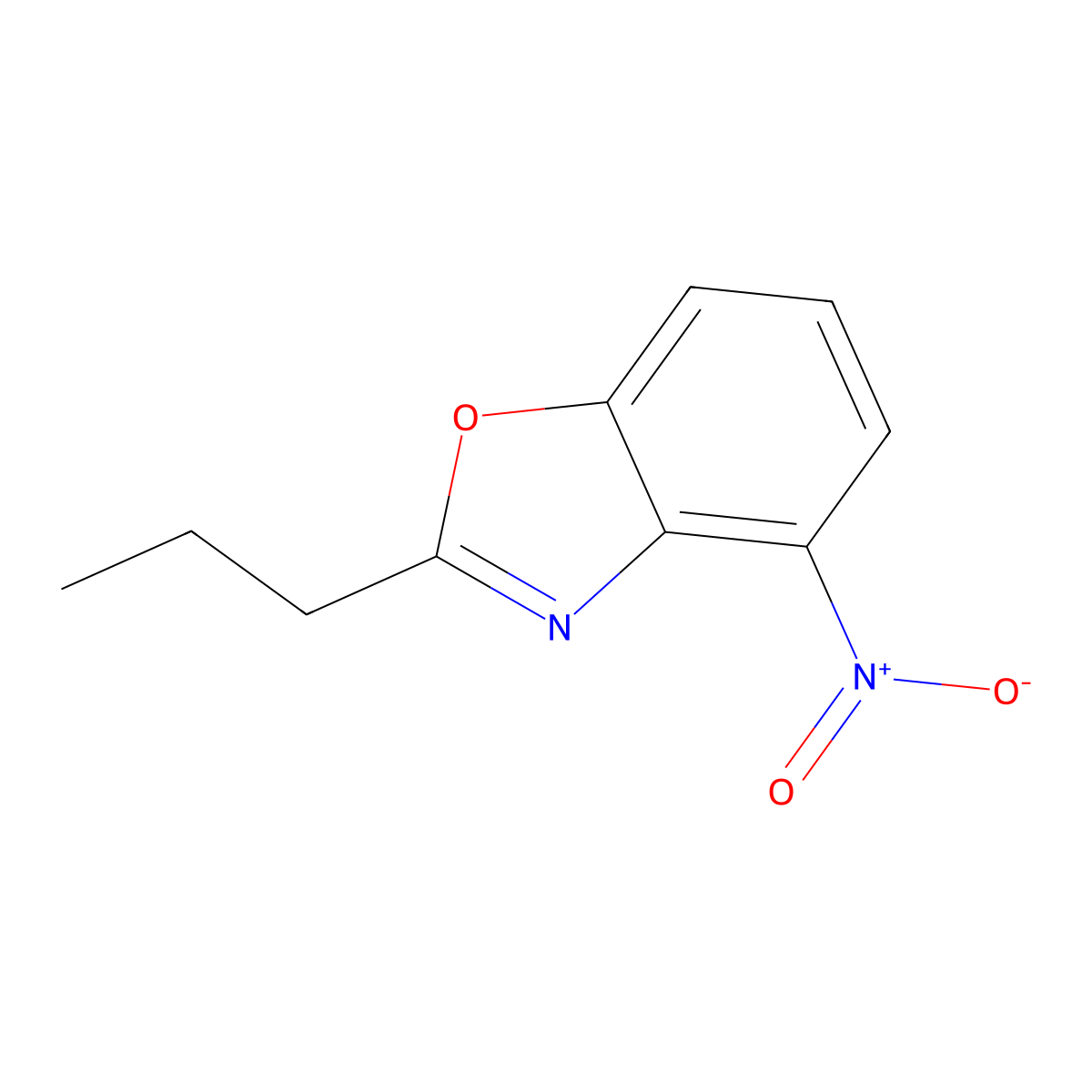 4-Nitro-2-propyl-1,3-benzoxazole molecular structure, CAS 1000018-05-2